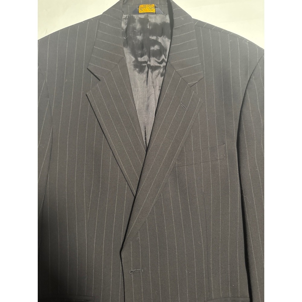 Brooks Brothers Blazer Men 43R Charcoal Grey Excellent Pinstripe Brooksease Wool